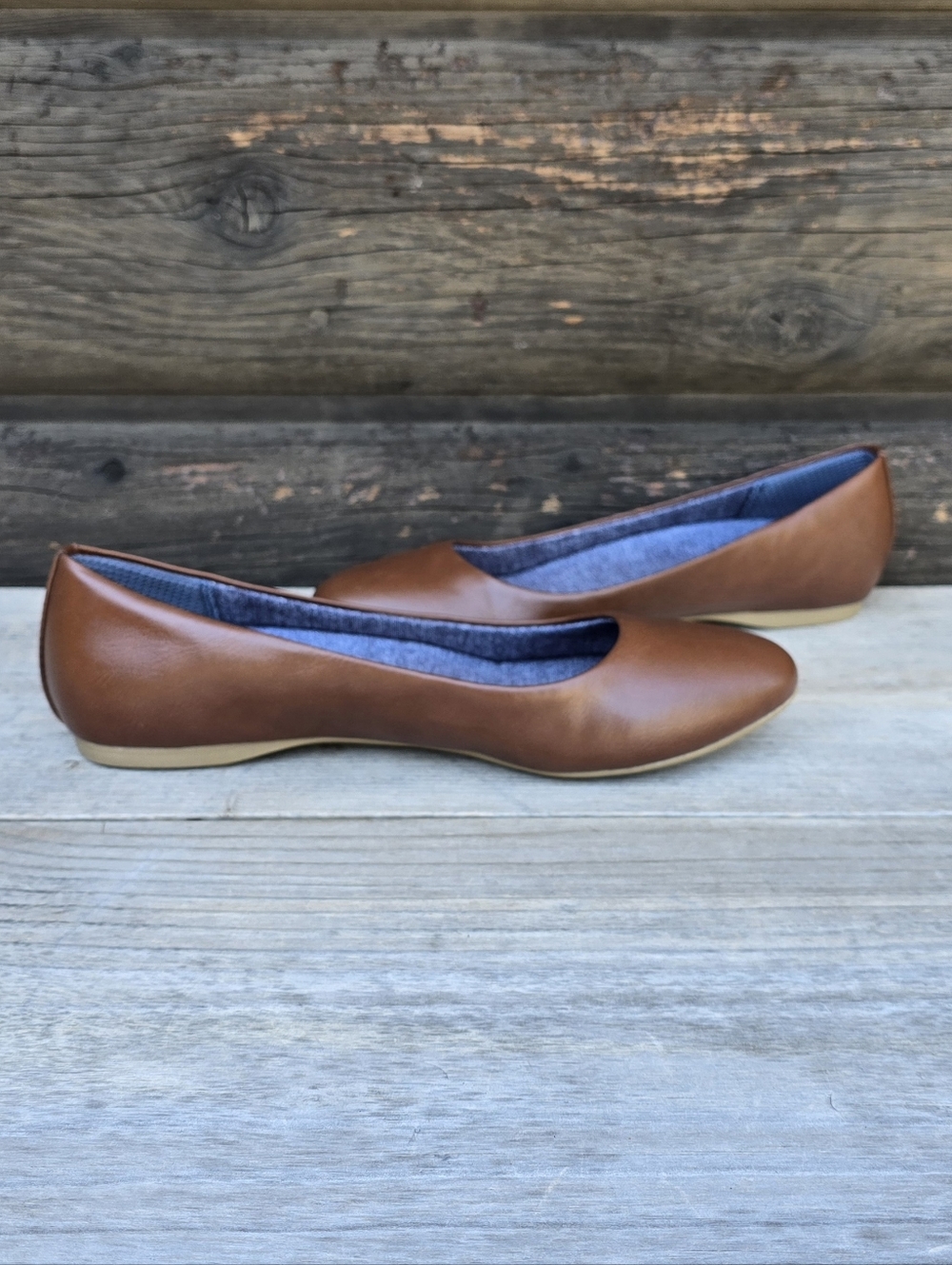 Dr. Scholls NEW Giorgie Modern Minimalist Cognac Comfort Ballet Flats 9M - Picture 4 of 13